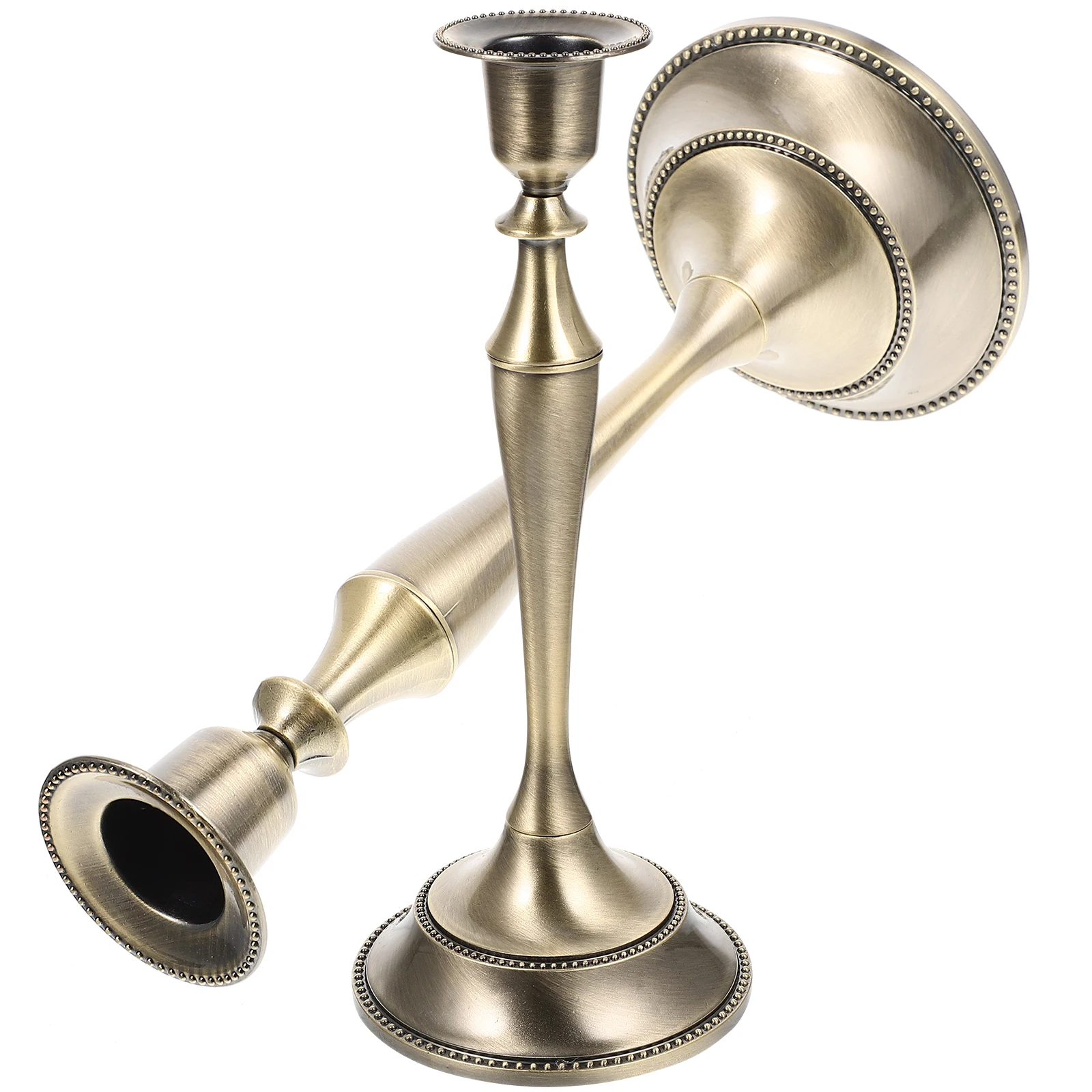 

2 Pcs Zinc Alloy C leholders Vintage Metal C lesticks Home Decor Retro Centerpiece Bedroom Living Room Furniture