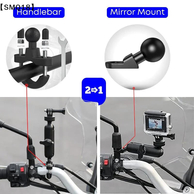 Action Camera Handle Bar Universal Mount With 360° Rotational Angle For Motorcycle And Bicycle【SMQ】
