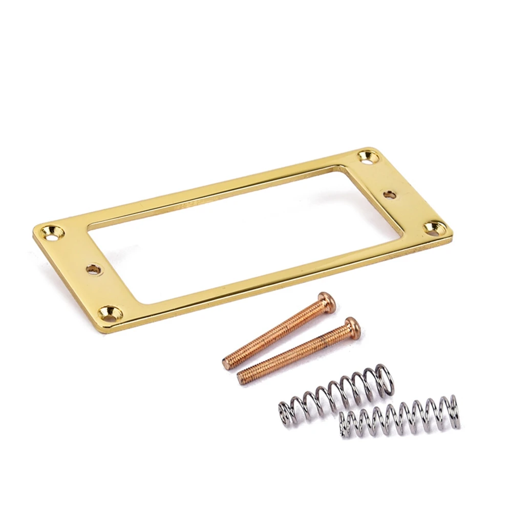 

Gold Mini Frame 68.8mmx29mm Guitar Humbucker Pickup Mounting Rings Electric Chrome Covers Metal Parts Accessories