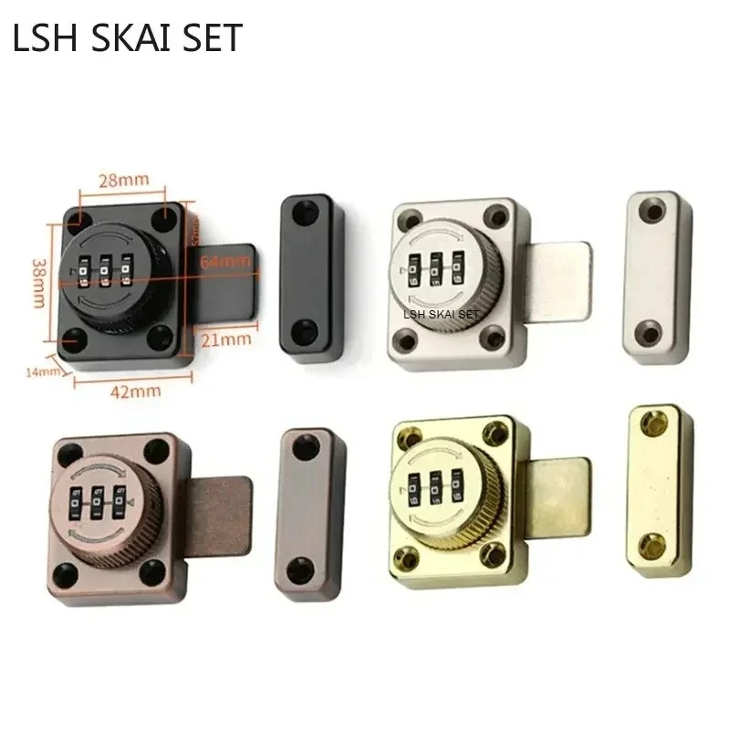 3 Digit Combination Password Door Lock Zinc Alloy Smart Cam Code Cabinet Lock Sliding Door Bolt Lock Home Security Hardware