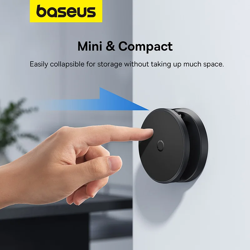 Baseus Magnetic Phone Wall Holder Universal Magnet Suction Stand for iPhone 15 14 Pro Max Desktop 180° Rotation Cellphone Holder