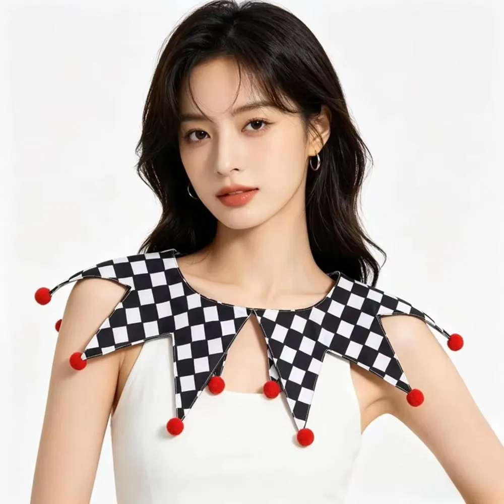 New Halloween Clown Collar Fake Collar European and American Costume Accessories Detachable False Collar Dress Shirt Shawl Cape