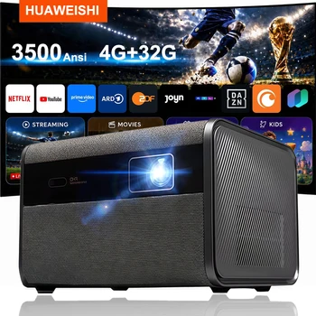 Huaweishi-J10 LED Projector, 1920x1080P, Autofocus, 4K, HD Video, Outdoor Mobile Phone, Android Smart Home Theater, New