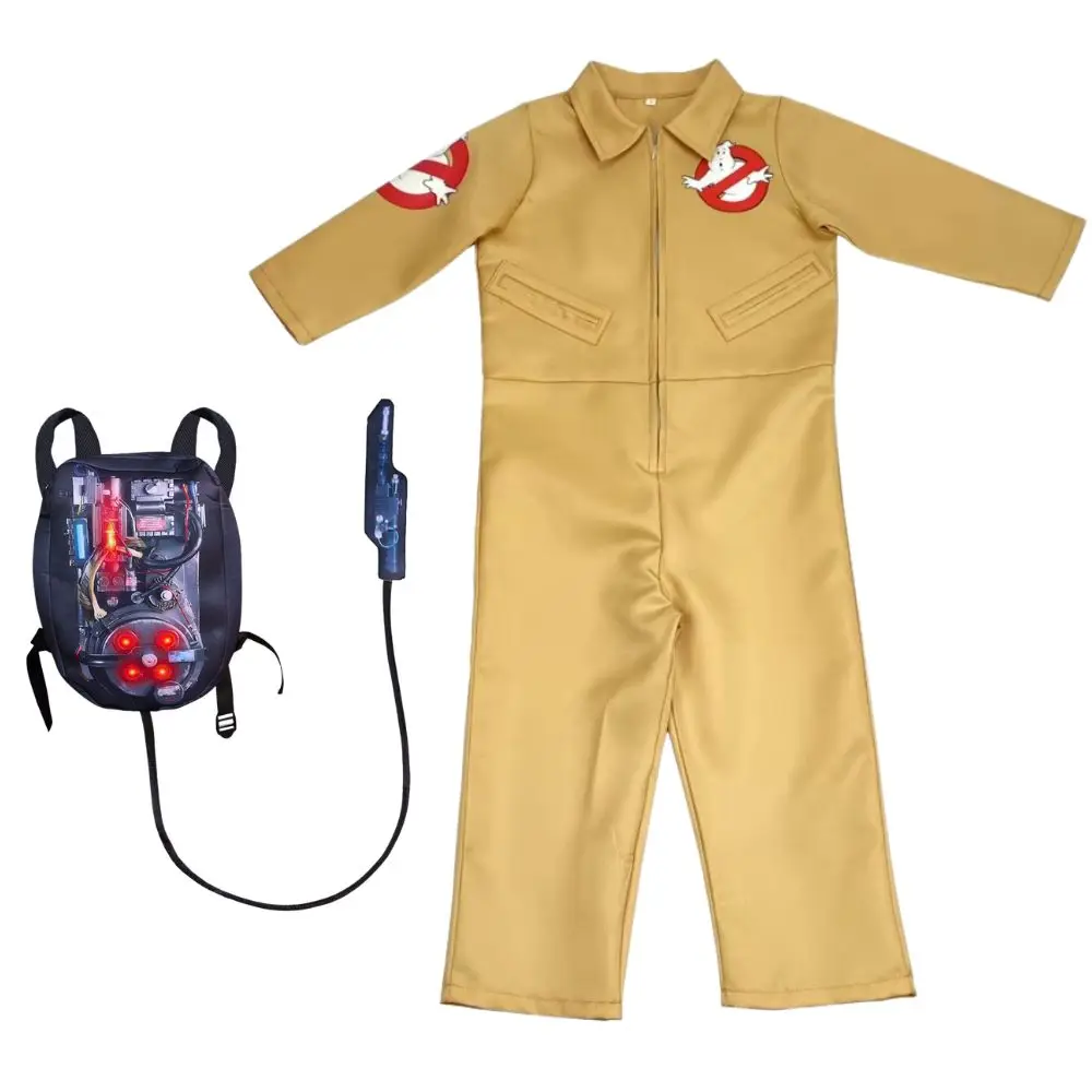 Halloween Geisterjäger Themen-Cosplay-Kostüm Filmversion für Erwachsene Uniform Overall mit Protonenpack Karnevals-Themenparty-Set