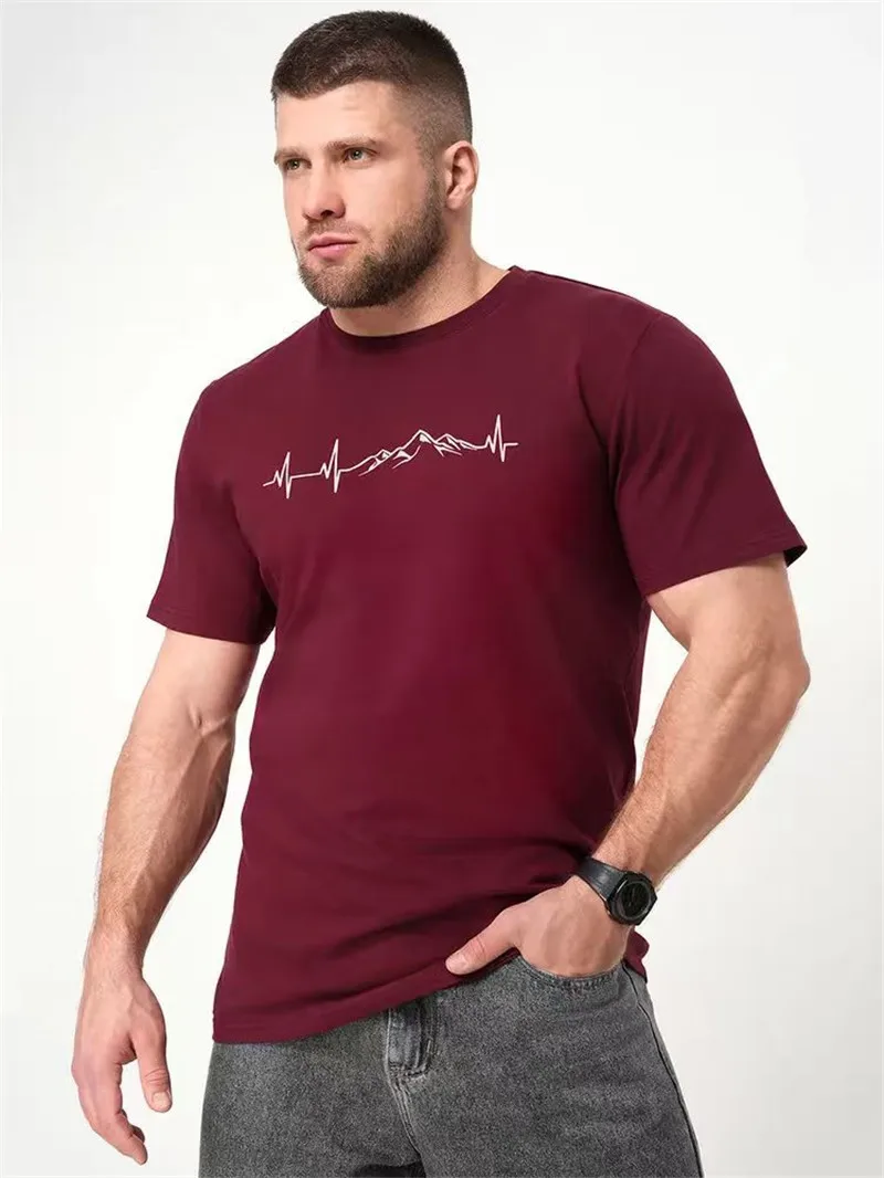 Outdoor Sports Men's Simple T-Shirts Summer Short Sleeve 3D Printed Fitness Sporty T Shirt 6XL Plus Size Loose Casual Tops