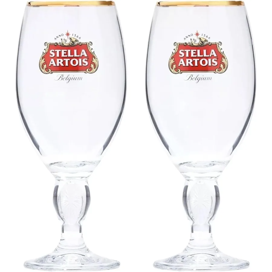 

2Pack Original Glass Chalice 33cl for Beer Serving and Home Bar Use Elegant Design with High Clarity and Durable Material Ideal