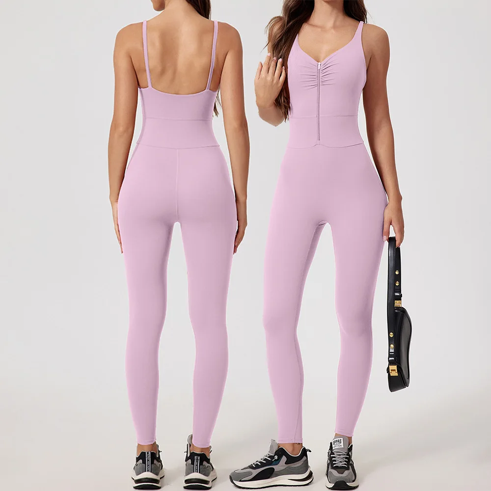New yoga jumpsuit woman Gym Overalls Sportswear Female Sport Outfit Yoga Ribbed One Piece Tank Tops Rompers Sleeveless Jumpsuits