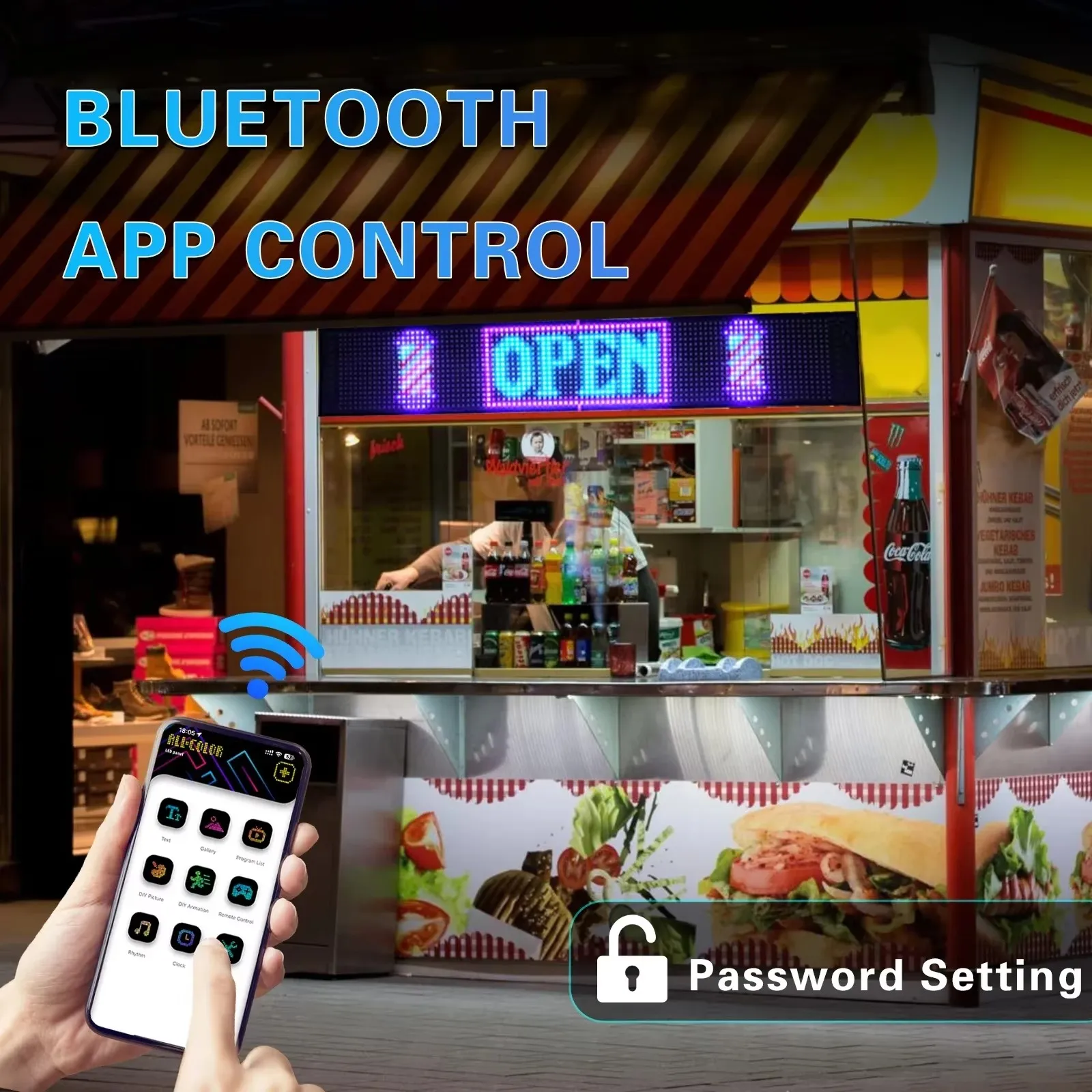 Panel LED Mobil Bluetooth APP LED Matrix Pixel Lampu Malam DIY Layar LED Fleksibel yang Dapat Diprogram Untuk Mobil Toko Hotel Bar