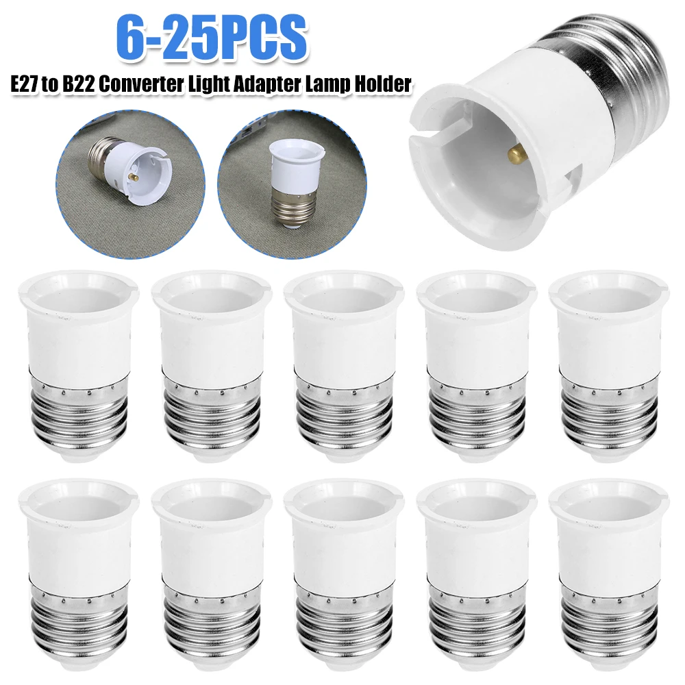 E27 to B22 Lamp Converter 130 Degrees Temperature Resistance Lamp Holder Adapter E27 to B22 Adapter Conversion Socket