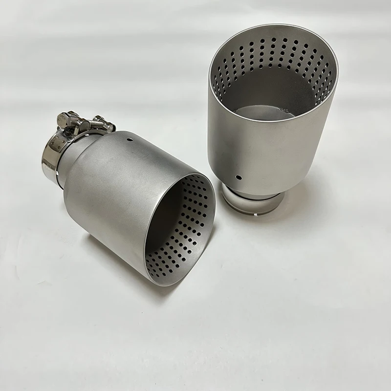 1pcs Car Accessories Exhaust Nozzle Matte 304 Stainless Steel Car Muffler System AK Car Muffler Trim