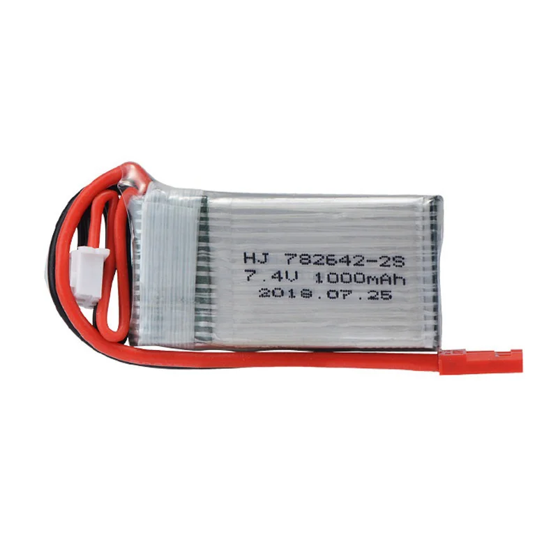 7.4v 1000mah Lipo Battery For Mjxrc X600 Upgrade 2s 1000mah 25c 782642 Lipo Battery For Toys Remote Control 7.4VBattery With JST