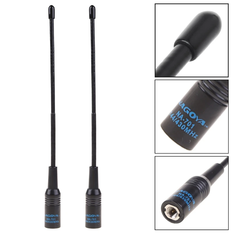 2x SMA-Male Flexible Antenna 144/430MHz NA-701 Dual Band for Yaesu VX-3R7R Radio