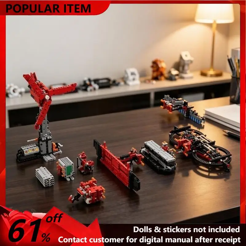 1681PCS MOC Multiple Replaceable Agricultural Tool Attachments Model Building Blocks DIY Assembly Gifts for Adults Collection