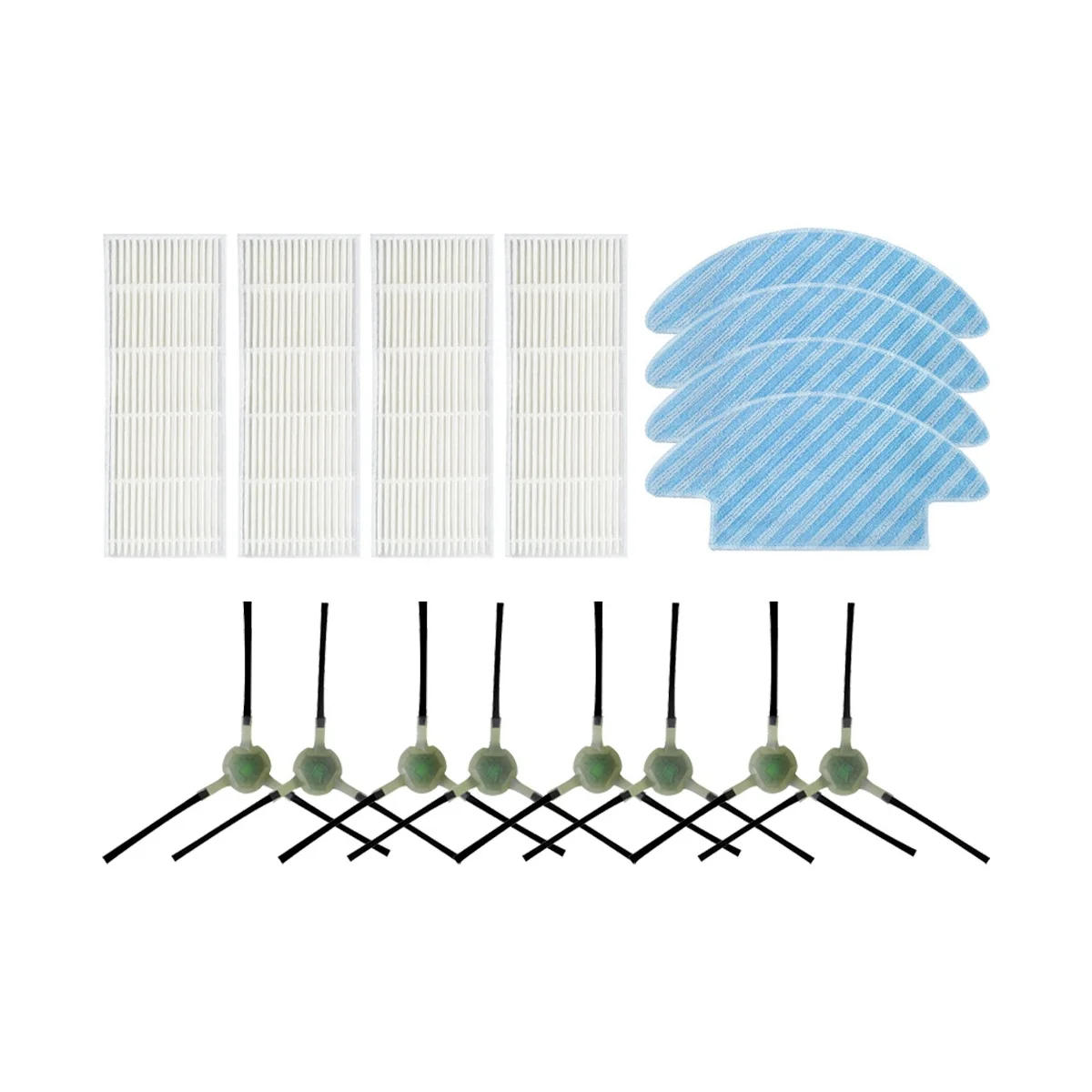 Repuesto de cepillo lateral para Robot aspirador, filtro HEPA, paño de trapo, mopa, piezas de repuesto para Lefant M210, M210S, M210B, M213