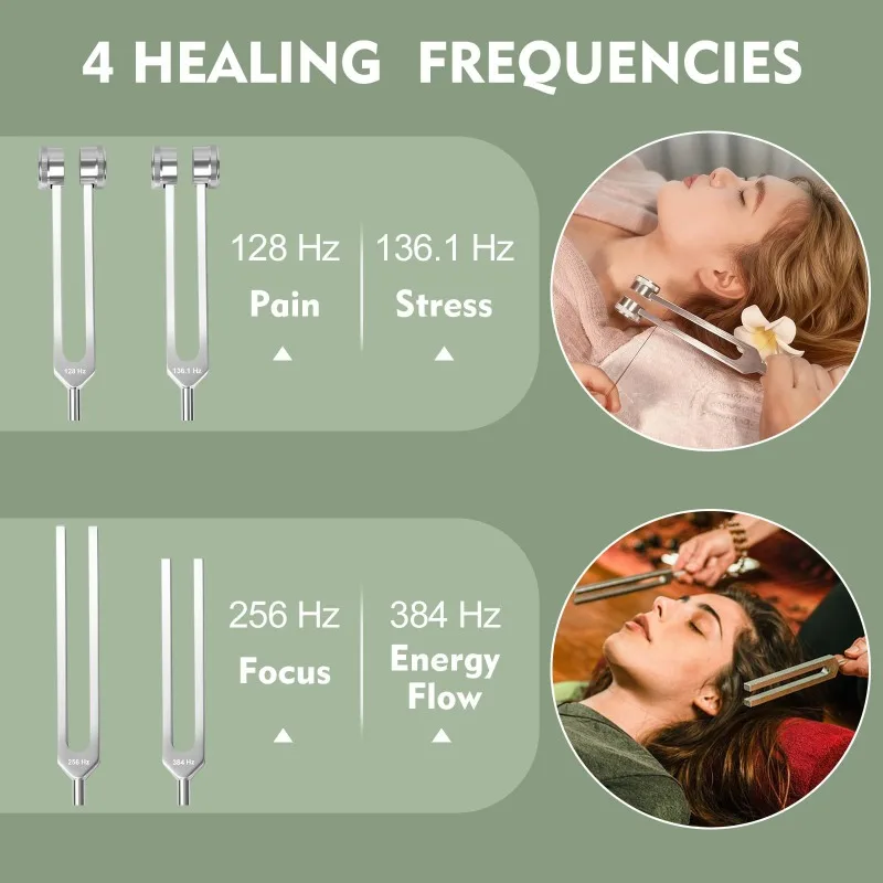 128 136.1 256 384 HZ Tuning Forks Set Diapason Aluminium Tuning Fork Therapy Chakras Harmonizer Percussion Musical Instrument