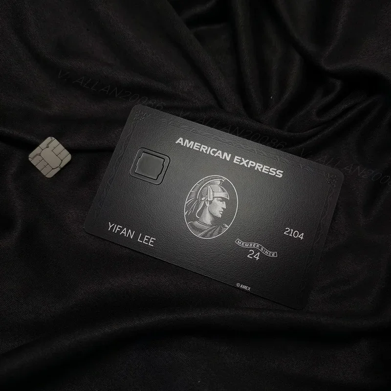 Custom personalized American Black Metal card joke props American Centurion card metal card