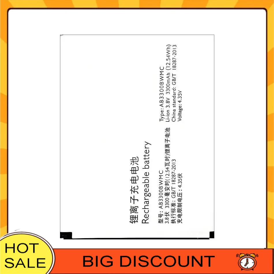 

AB3300BWMC Durable High-Efficiency For Philips Xenium W8555 W8560 CTW8560 CTW8555 3300Mah Mobile Phone Battery