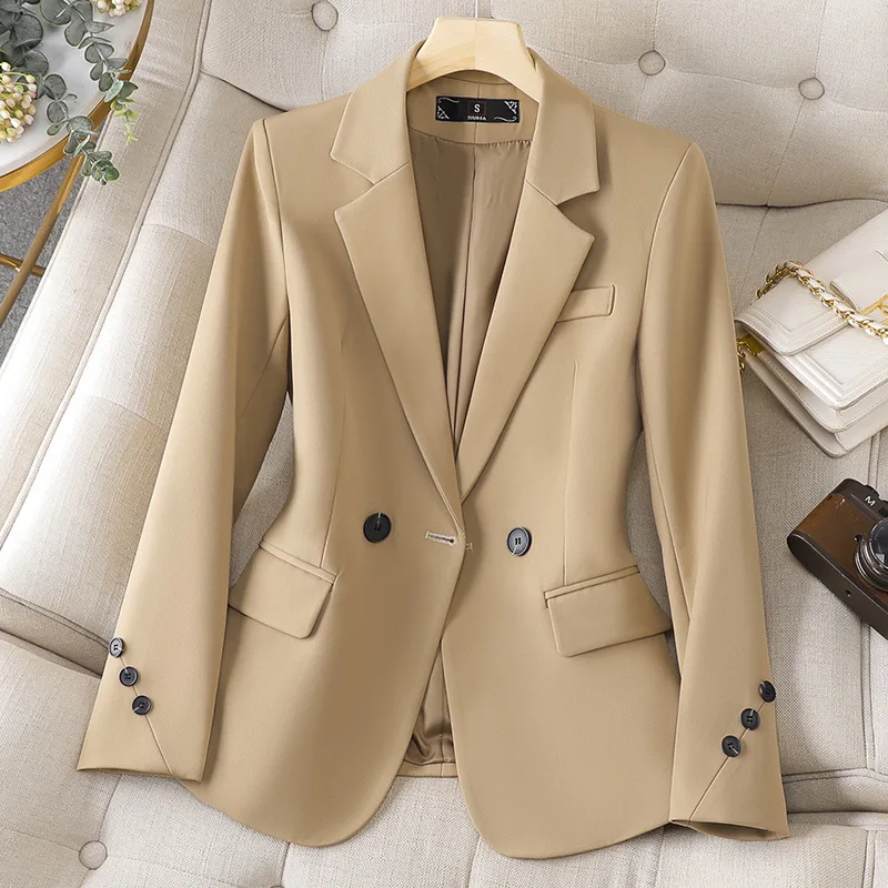 Neue Blazer Frauen Koreanische Frühling Herbst Schlank Business Blazer Damen Mäntel Büro Blazer Mantel Lässig Weiß Schwarz Langarm Anzüge