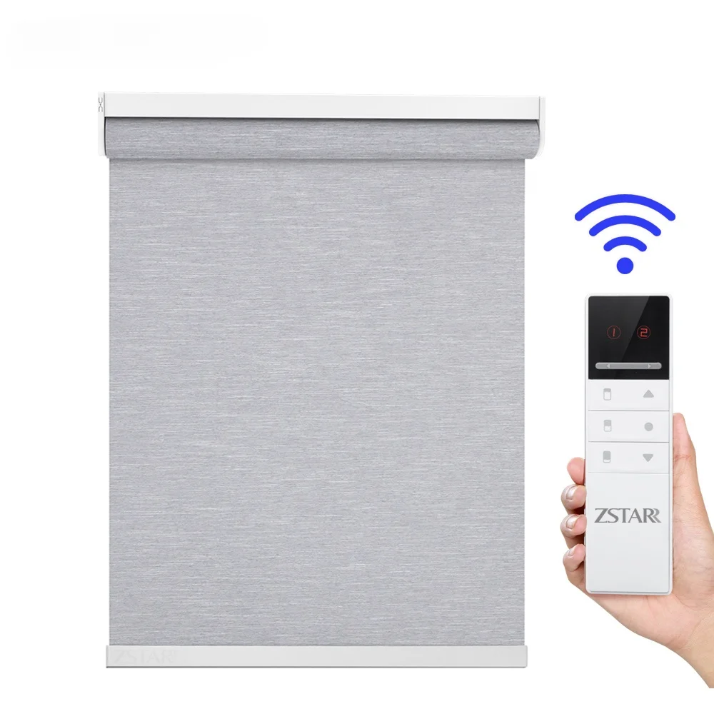 Home office customized size smart motorized window blinds battery operated Tuya shades remote control blackout roller blinds