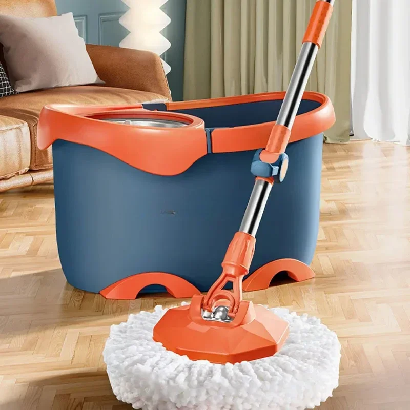 Flat Squeeze Bucket Mops Floor Cleaning Magic Microfiber Mops Replacement Pads Trapeador Rotacion House Cleaning Tools WK50TB