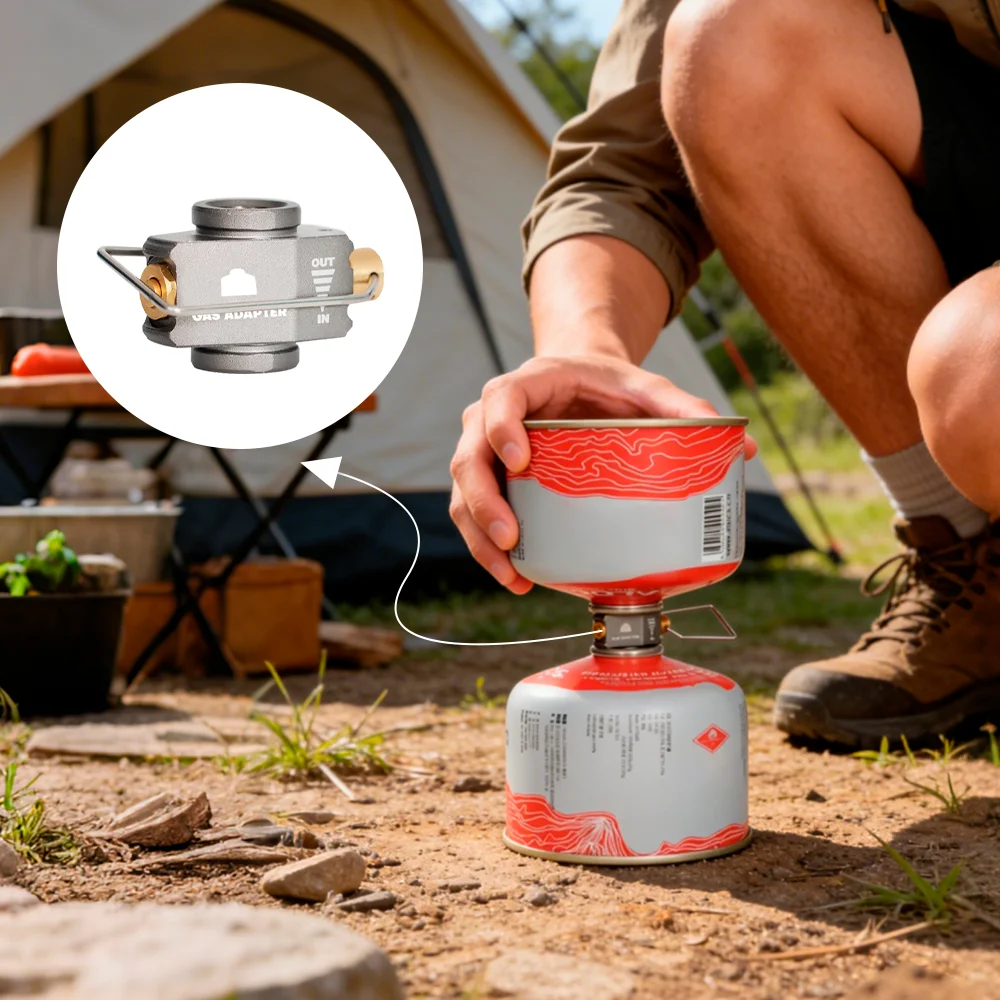 1 Stück Transfergerät Gaskartuschen-Nachfülladapter, tragbarer Gassparer für den Außenbereich, Belüftungsfunktion, für Outdoor-Aktivitäten und auch für alltägliche Notfälle und Autoreisen geeignet – Detail 5