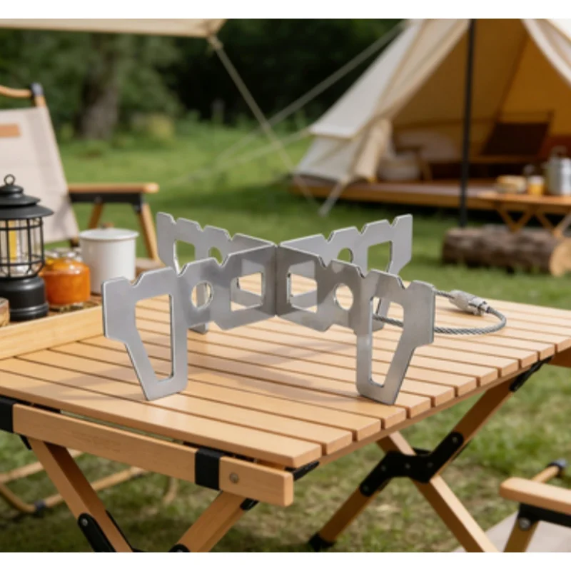 1 Pair Stainless Steel Alcohol Stove Cross Stand Stable Pot Support Rack Outdoor Camping Travel Furnace Accessory