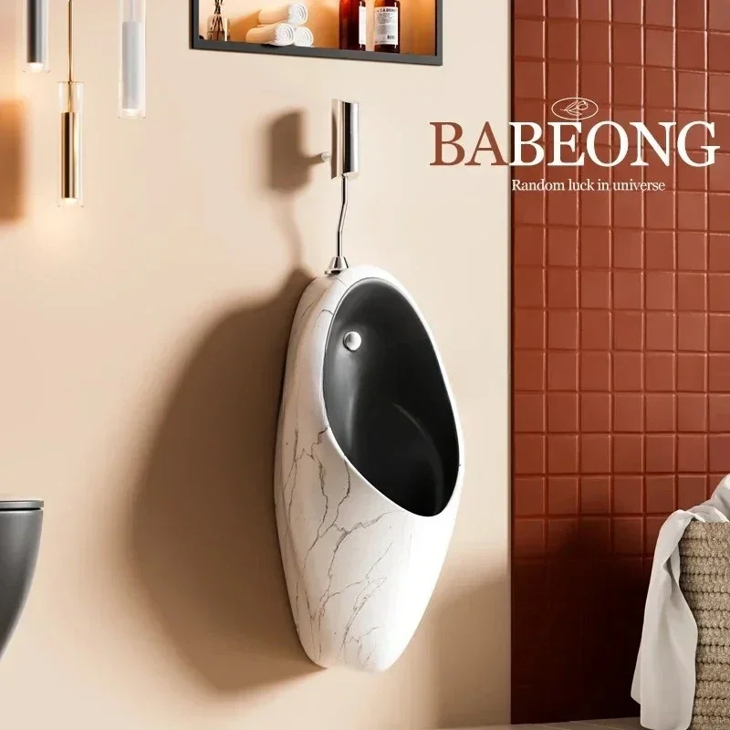 A  D06 Hotel men's bathroom urinal project wall-mounted urinal household automatic induction integrated wall-mounted