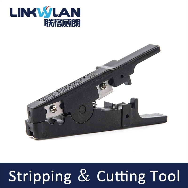 

Linkwylan Wire Stripper Ethernet Cable Cutter Round Cable Cutting Tool Lan Cable Stripping Tool for CAT7 CAT6 CAT5E CAT5 Round W