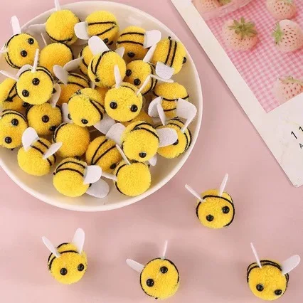 20/40pcs Fabric bee cat toy, kitten, adult cat, alone to relieve boredom, plush toy, interactive play, cat teasing pet supplies