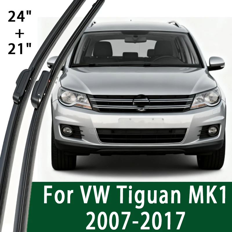 

For VW Tiguan MK1 Front Wiper Blades 2007-2017 2008 2009 2010 2011 2014 2016 Windscreen Windshield Window Accessories 24"+21"