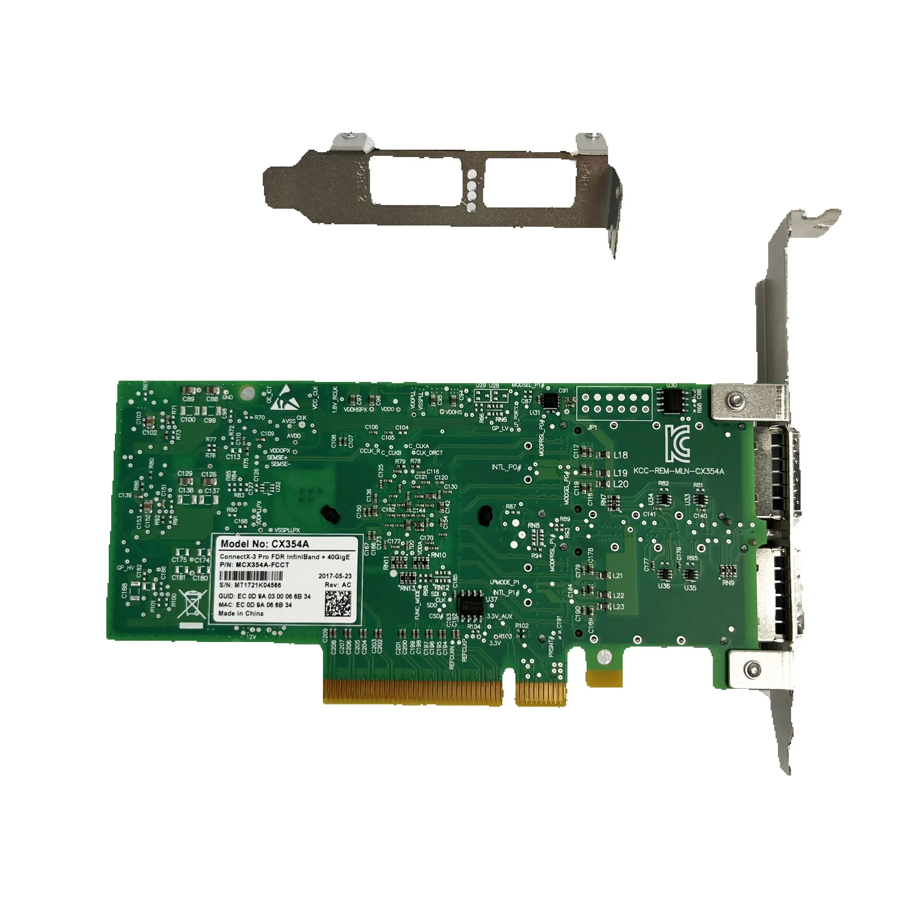 Mellanox MCX354A-FCBT ConnectX-3 Pro Dual-Port 40GbE QSFP+ محول الشبكة-PCIe 3.0 x8، FDR InfiniBand، Cisco/Dell/HP متوافق