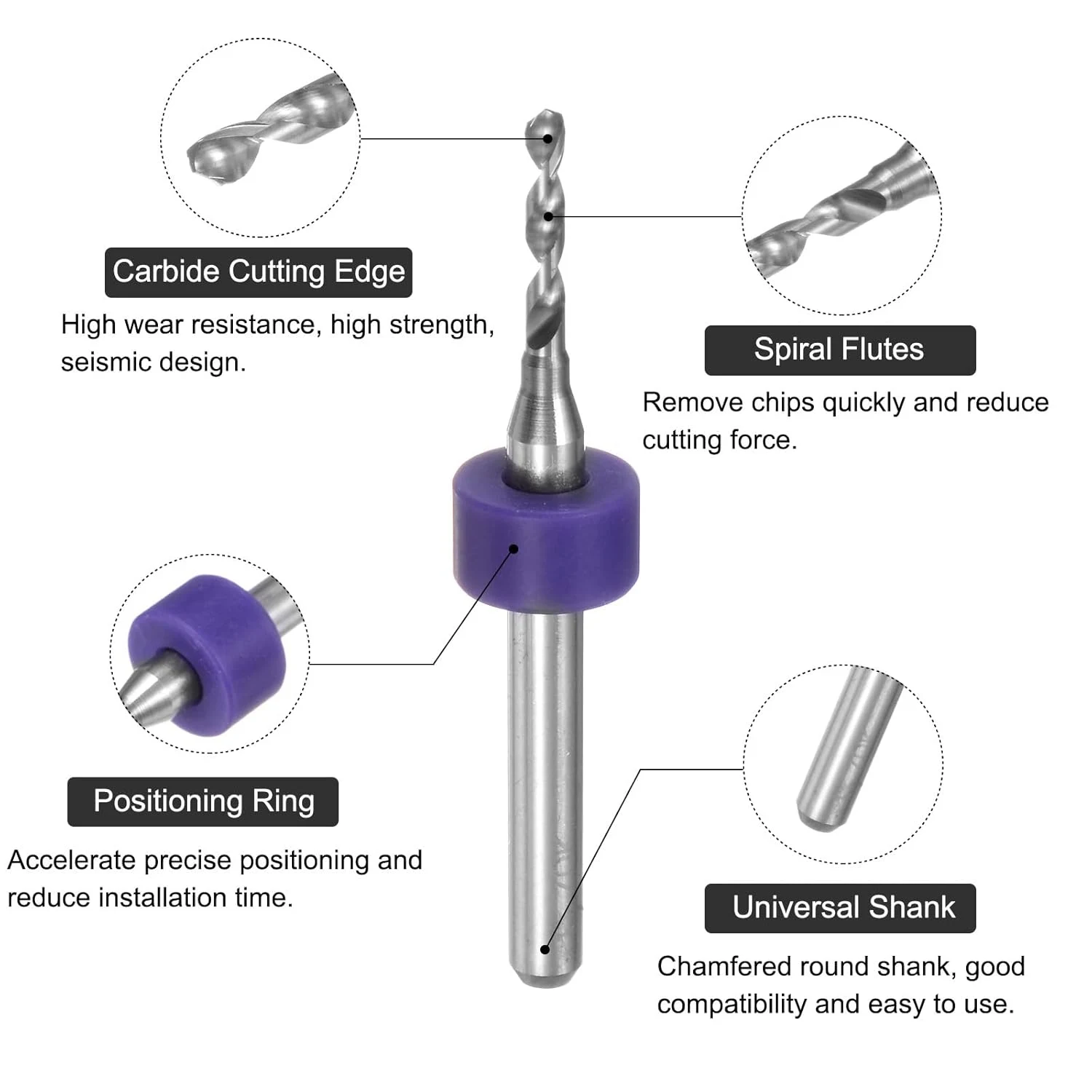 10 ชิ้น PCB Mini เจาะคาร์ไบด์สําหรับแผงวงจรพิมพ์ CNC เจาะ Bits เครื่องแกะสลัก micro เจาะ bit hand twist เจาะ