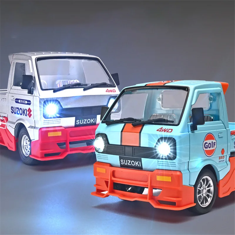 الخليج 1:24 سوزوكي ولينغ شاحنة نقل سبيكة معدنية دييكاست نموذج سيارة الكمبيوتر المضيف الديكور الداخلي الحلي هدايا العيد #6