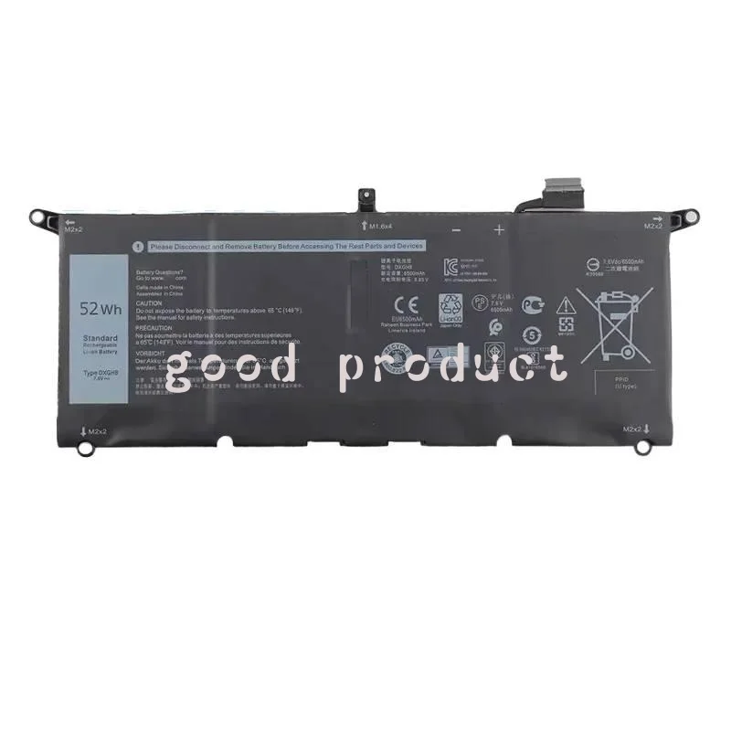 DXGH8 0H754V H754V P82G DXGH8 7,6 V 52Wh para Dell XPS 13 9380 9370 FHD batería de ordenador portátil batería de polímero de litio DXGH8
