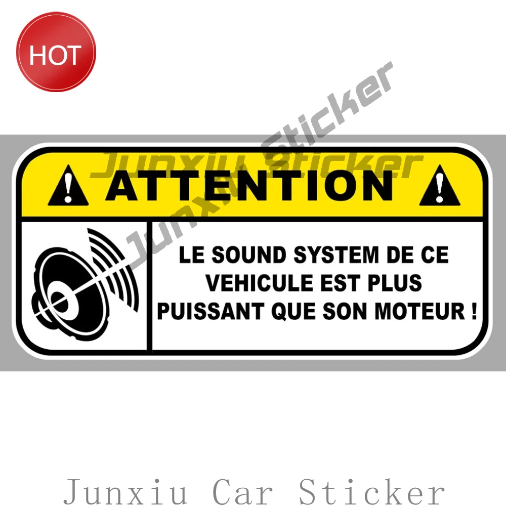 Creative Aircraft Attention Sound System Puissant Humour Fun Drift Jdm Sticker For Garage Door Car Window Laptop Pvc Outdoor