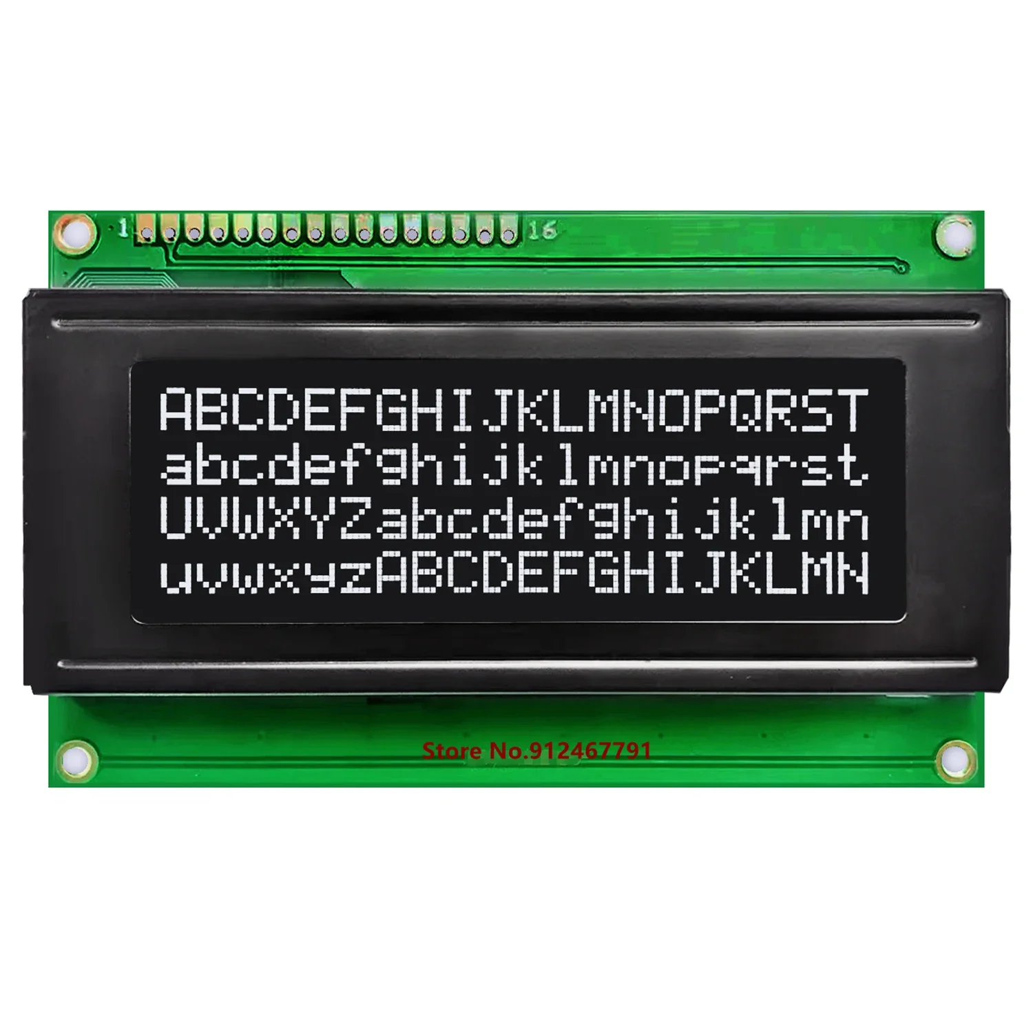وحدة LCD بمنفذ متوازي ، منفذ رقاقة متوازي ، خطوط بيضاء على خلفية سوداء ، 20X4 ، HD44780 ، ST7066 ، 5V ، ، 2004A شاشة