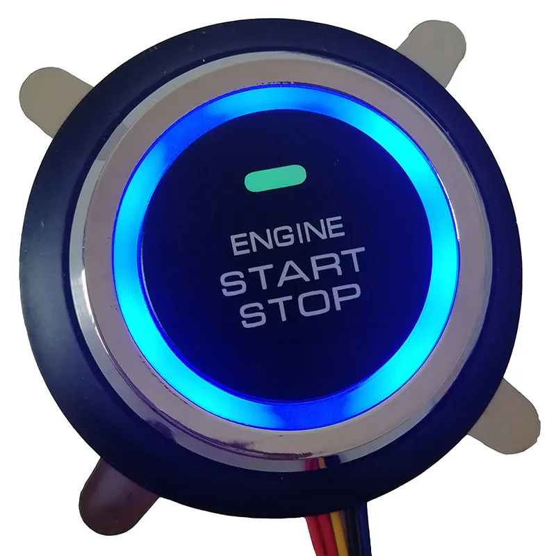 Car one-button start switch reset button ignition modification universal six-wire replacement five-wire thin patch
