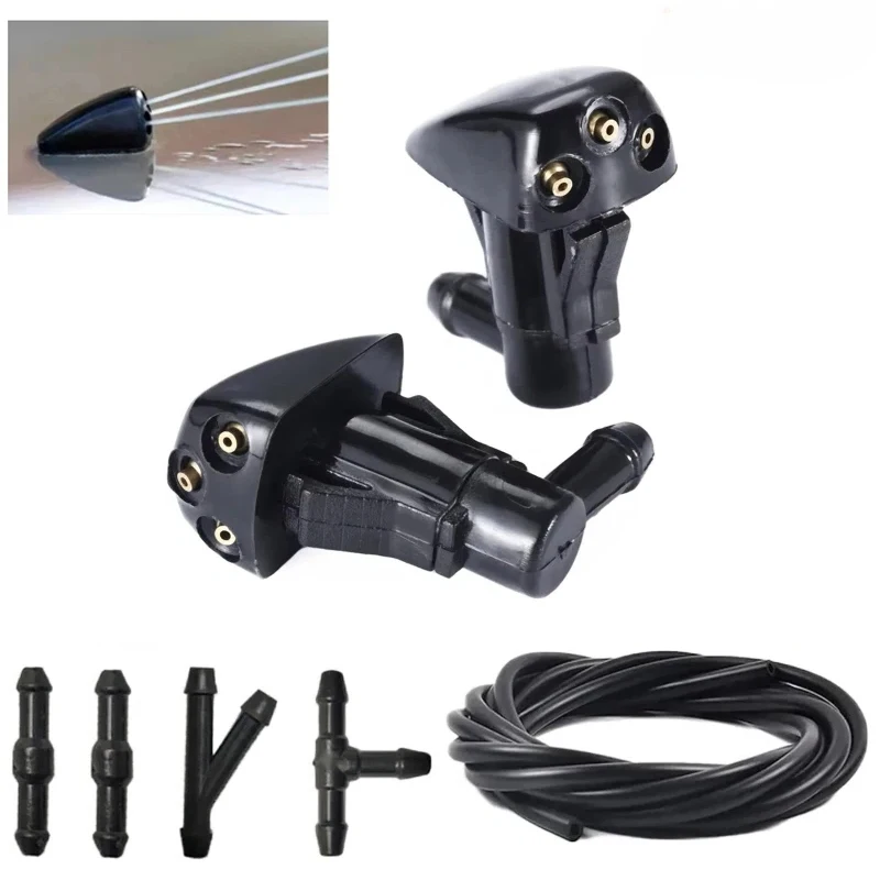 

Universal Car Auto Windshield Washer Hose Wiper Blade Pipe Jet Spray Nozzle Water Fluid Tube Joiner Connector Replacement Kit