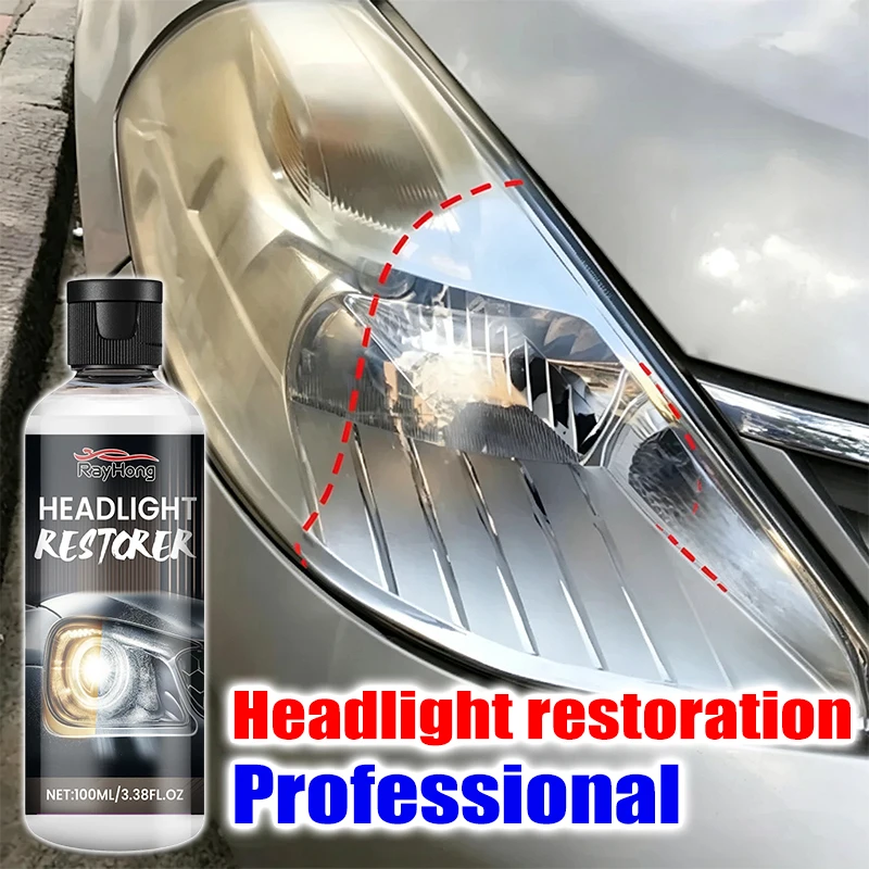 Car Headlight Restoration Spray - Efficient Repair & Polish, Long-Lasting Clarity, Ideal for Automotive Lighting