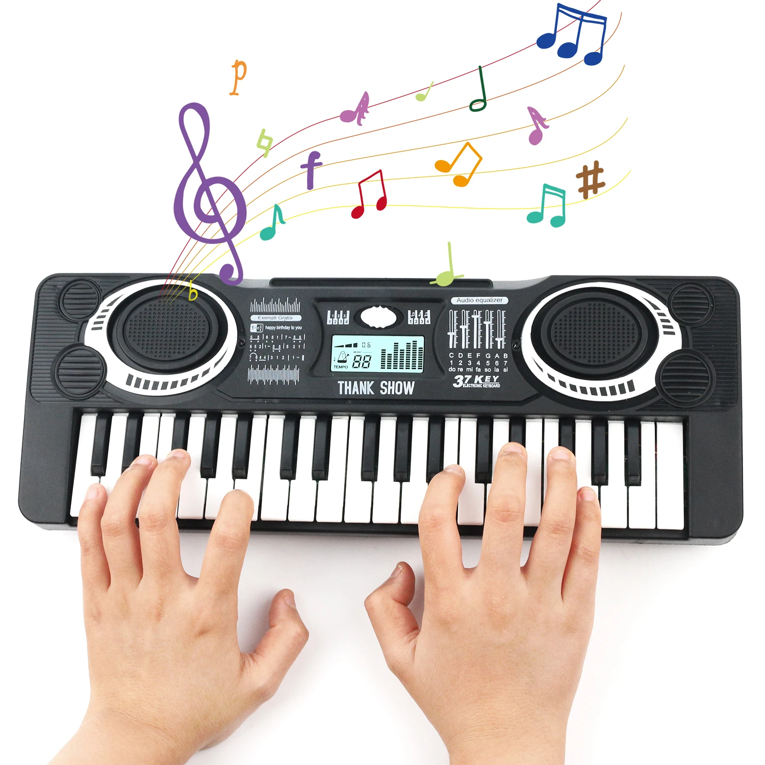 Kids Mini Electronic Piano Keyboard 37 Keys Puzzle Early Education Simulation Electronic Piano Toy Teaching Musical Instrument
