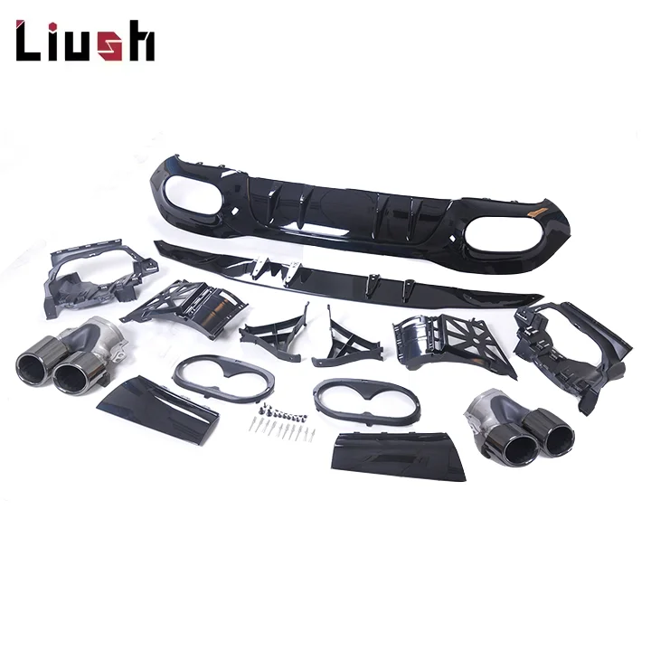 Upgraded Rear Lip Tail Throat Sedan Version Rear Diffuser Front Hood Car Bumper Kit for Benz Class Engine Car Bumpers