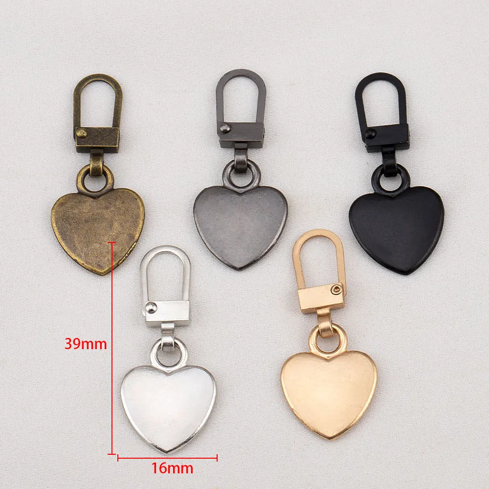 5Pcs/lot Detachable Zipper Slider Puller Universal Replacement Metal Zipper Head Repair Kits For DIY Craft Luggage Handbags