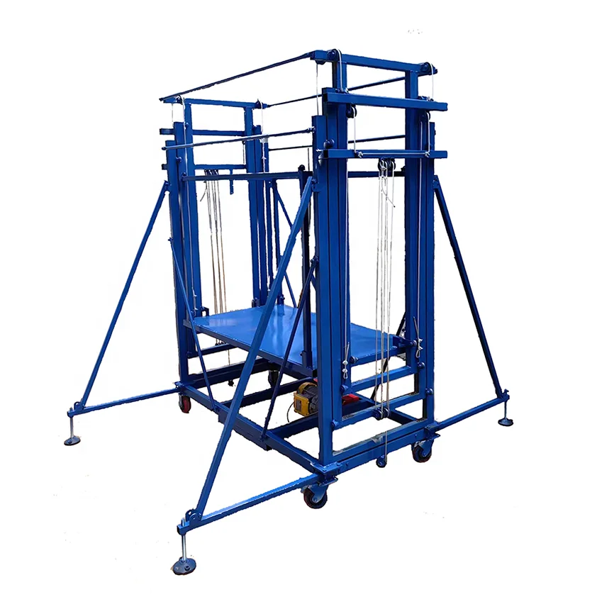 Steel Electric Scaffold  Lockable Wheels Motorized Mobile 3-10m Length Foldable Remote Control for Indoor & Outdoor Use
