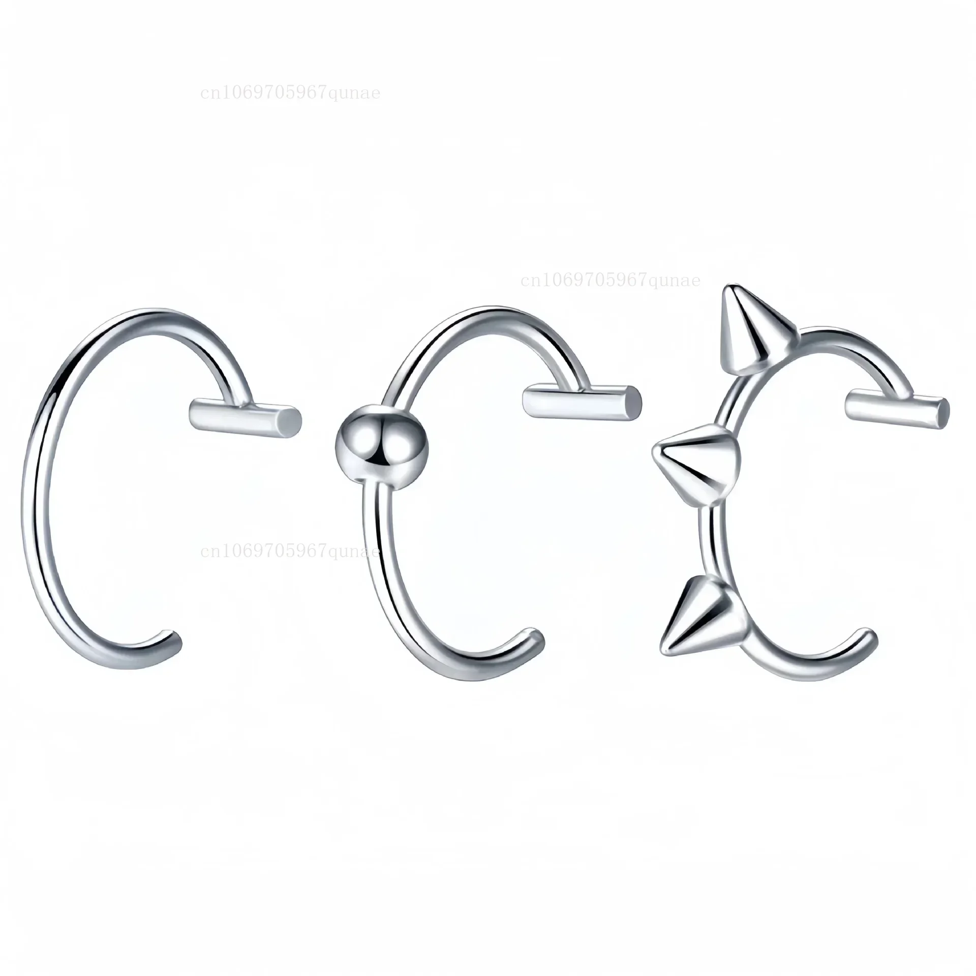 1Pc Stainless Steel Fake Nose Ring Hoop Septum Rings C Clip Lip Ring Earring Fake Nose Piercing Women Body Jewelry Non-Pierced