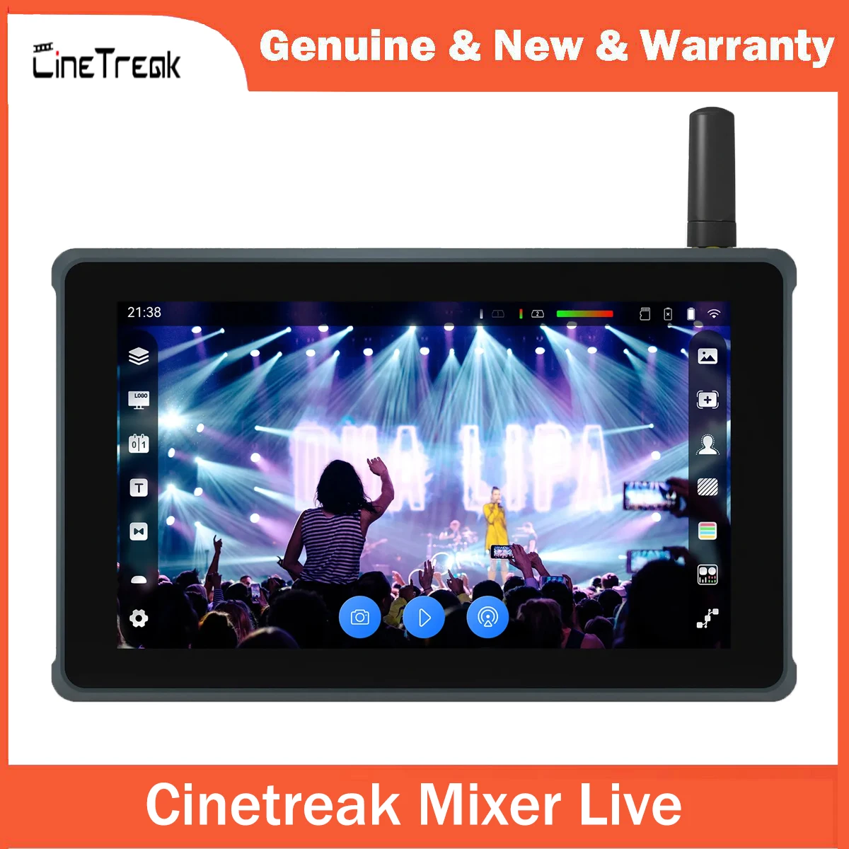 

Микшер Cinetreak Live 4K HDMI Многоформатный видеостример и рекордер с 5,5-дюймовым сенсорным экраном Вертикальная прямая трансляция для Ins Tiktok
