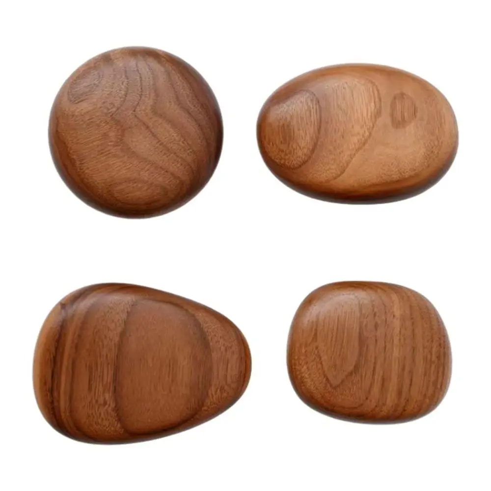 

4pcs Robe Hook Beech Walnut Wood Wood Hook Punch Free Simple Design Wall Hook Solid Wood Wood Handle Towel Hook Home Decoration