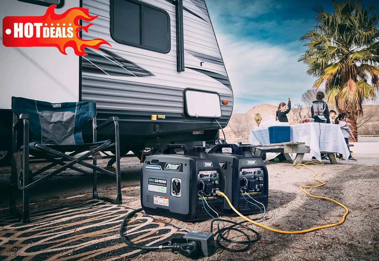 

2025NEW 4000W Portable super-quiet Dual Fuel & Parallel Capability, RV-Ready, CARB Compliant，Products GD400BN,