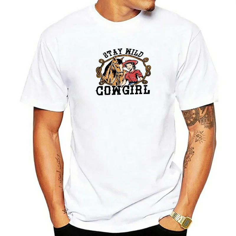 

Cowgirl Print Crew Neck T-Shirt Casual Short Sleeve T-Shirt For Spring Summer Women's Clothing