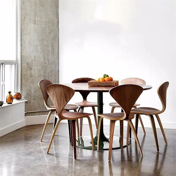 

Mid-century Modern Dining Chair Ash/Walnut Molded Plywood Norman Cherner Side Chairs For Kitchen Furniture Nordic Design
