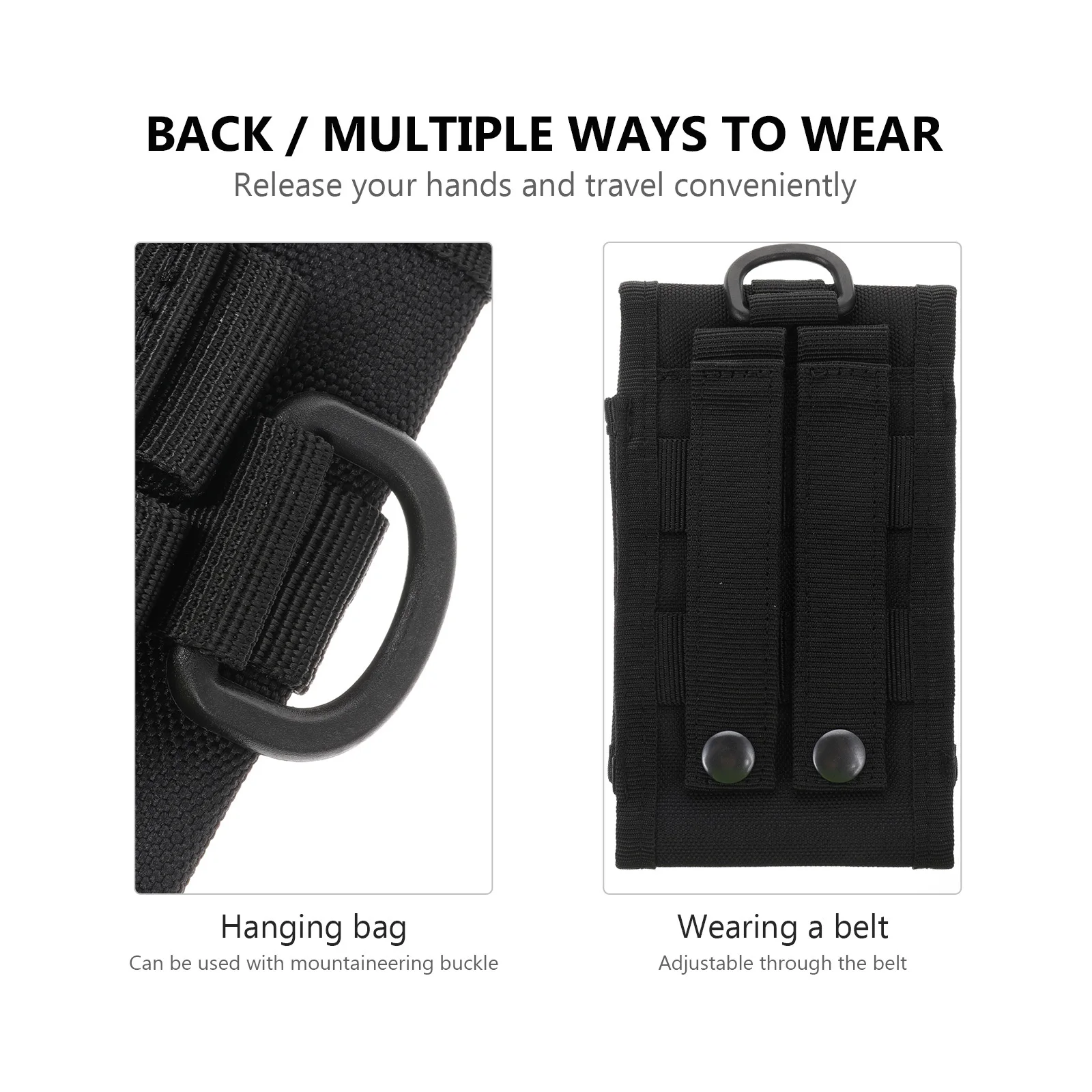 

Tactical Waist Bag 5.5 Inches Oxford Fabrics Cell Phone Holder Sports Travel Storage Pouch Lightweight Waist Bag